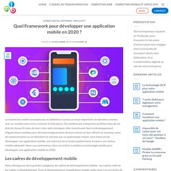 Quel Framework pour développer une application mobile en 2020 ? - Maxime LB