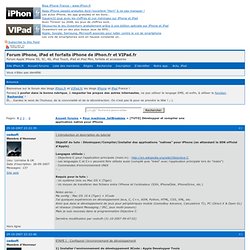Forum iPhone, iPad & iPod Touch - iPhon.fr / [ TUTO ] Développer
