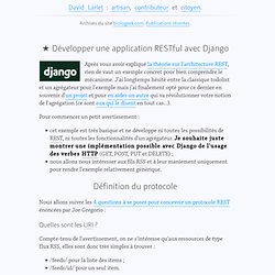 ★ Développer une application RESTful avec Django