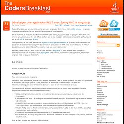 Développer une application REST avec Spring MVC & Angular.js