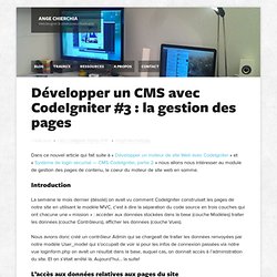 Développer un CMS avec CodeIgniter #3 : la gestion des pages — Ange Chierchia