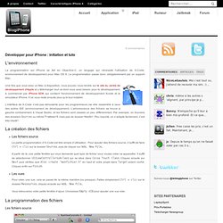 Le blog iPhone » Développer pour iPhone : initiation et tuto