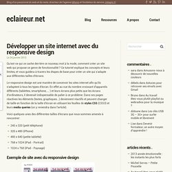 Développer un site internet avec du responsive design
