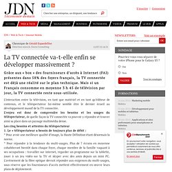 La TV connectée va-t-elle enfin se développer massivement ? par Gérald Espardellier - Chronique e-Business