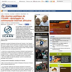 45e réunion publique de l'ICANN : développer la communauté Internet africaine
