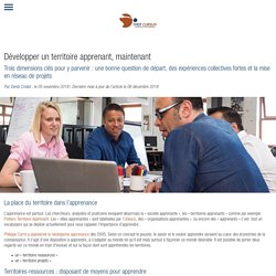 Développer un territoire apprenant, maintenant