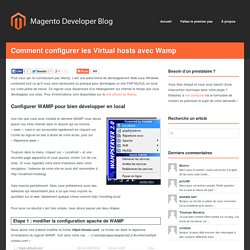 Développeur Magento Certifié Freelance Nicolas Verhoye (Lille, Nord) – Comment configurer les Virtual hosts avec Wamp