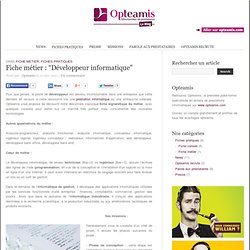 Fiche métier : Informaticien/informaticienne  Métiers.be