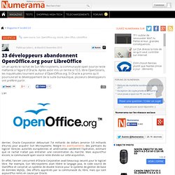 33 développeurs abandonnent OpenOffice.org pour LibreOffice