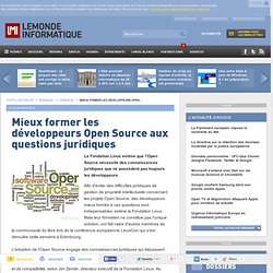 Mieux former les développeurs Open Source aux questions juridiques