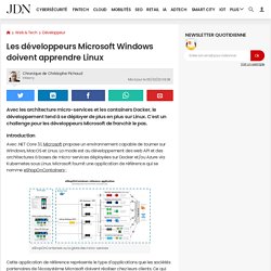 Les développeurs Microsoft Windows doivent apprendre Linux