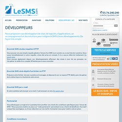 Développeurs - LeSMS.com : solution SMS par Internet et par e-mail