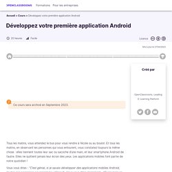 Développez votre première application Android