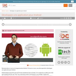 OpenClassrooms - Développez une application pour Android