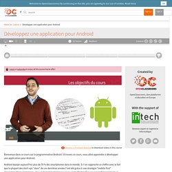 Développez une application pour Android