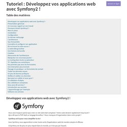 Développez vos applications web avec Symfony2 !