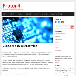 Google Develops AI that is Entirely Self Learning