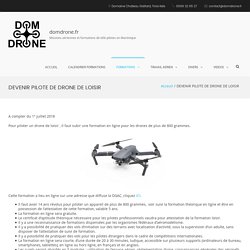 DEVENIR PILOTE DE DRONE DE LOISIR – domdrone.fr