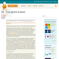 IoT - From Device to Azure
