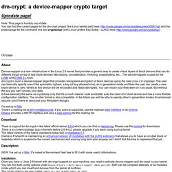 dm-crypt - a device-mapper crypto target