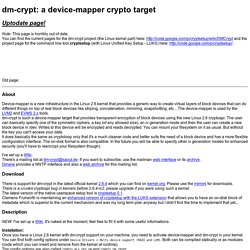 dm-crypt - a device-mapper crypto target