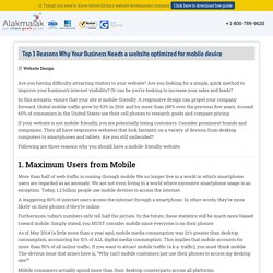 Top 3 Reasons Why Your Business Needs a website optimized for mobile deviceAlamalak Technologies Blog