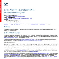 DeviceOrientation Event Specification