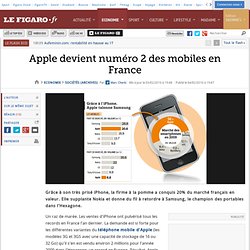 Sociétés : Apple devient numéro 2 des mobiles en Fra