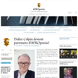 Didier Colpin devient partenaire d’AFROpoésie! – AFROpoésie