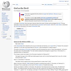 God as the Devil