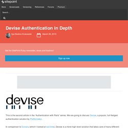 Devise Authentication in Depth