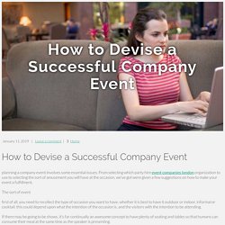 How to Devise a Successful Company Event