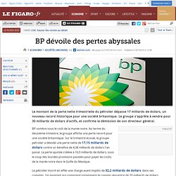 Sociétés : BP dévoile des pertes abyssales