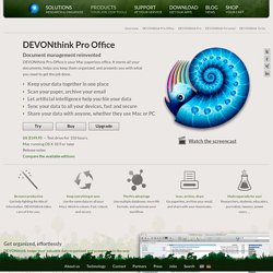 DEVONthink Pro Office — Powerful and smart document management for Mac