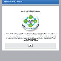 DevOps Practices Self Assessment