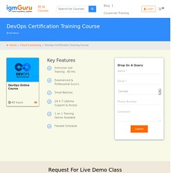 Best DevOps Training Online Certification Course-IgmGuru