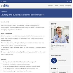 Group - Sourcing and building an external cloud for Soitec (France)
