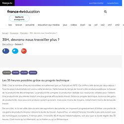 35H, devrons-nous travailler plus ?