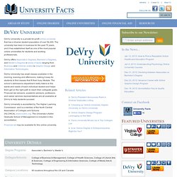 DeVry University Important Info