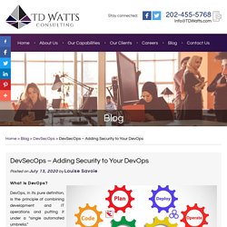 DevSecOps – Adding Security to Your DevOps