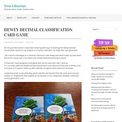 Dewey Decimal Classification Card Game