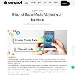 Effect of Social Media Marketing on business