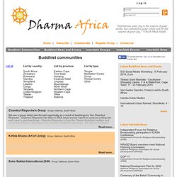 Dharma Africa - Buddhist Groups
