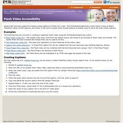 Flash Video Accessibility