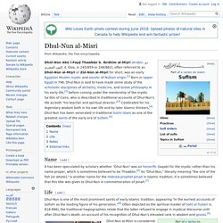 Dhul-Nun al-Misri - Wikipedia