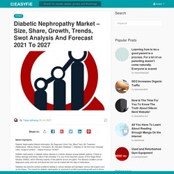 Diabetic Nephropathy Market – Size, Share, Growth, Trends, Swot Analysis And Forecast 2021 To 2027
