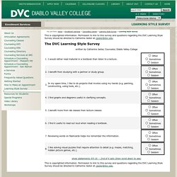 Diablo Valley College - Learning Style Survey