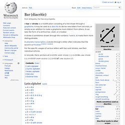 Bar (diacritic)