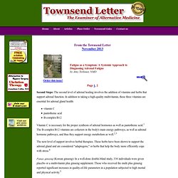 Diagnosing Adrenal Fatigue (Nov 2013) Townsend Letter for Doctors & Patients