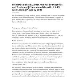 Meniere’s disease Market Analysis by Diagnosis and Treatment